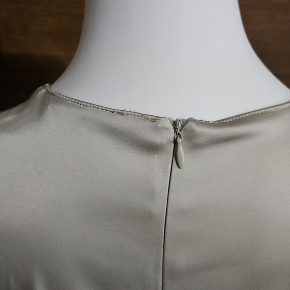 Zara Long Sleeve Satin Blouse Champagne Size XL - Picture 7 of 12